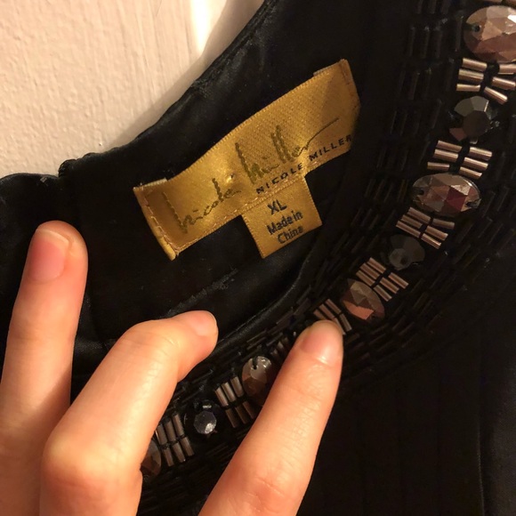 Nicole Miller XL Big Girls black dress - Picture 2 of 3